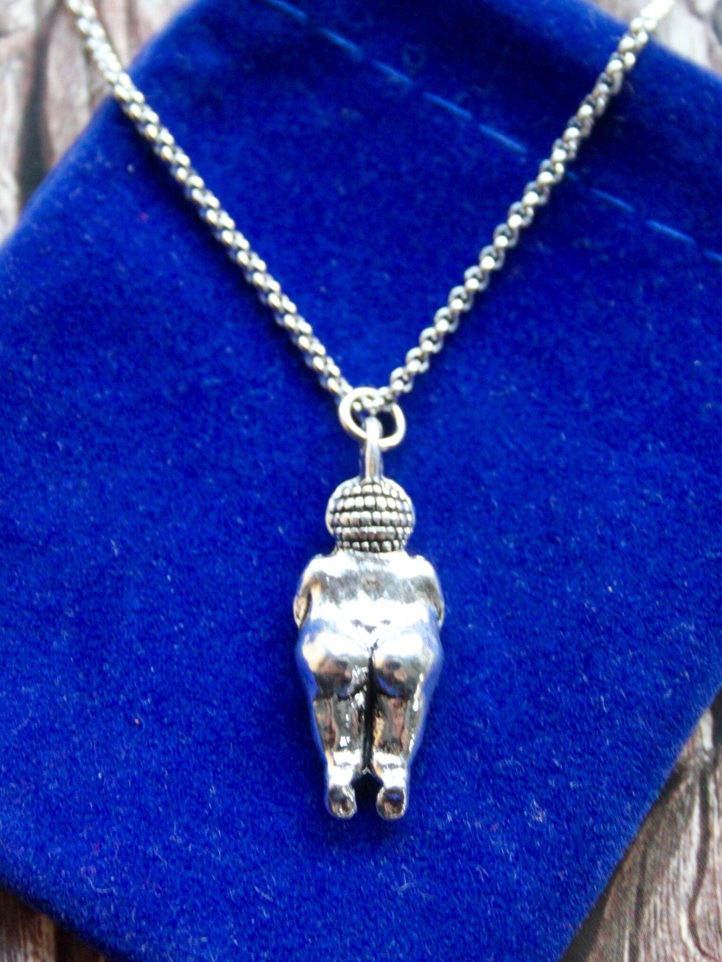 Venus of Willendorf Pendant Necklace with Gift Pouch