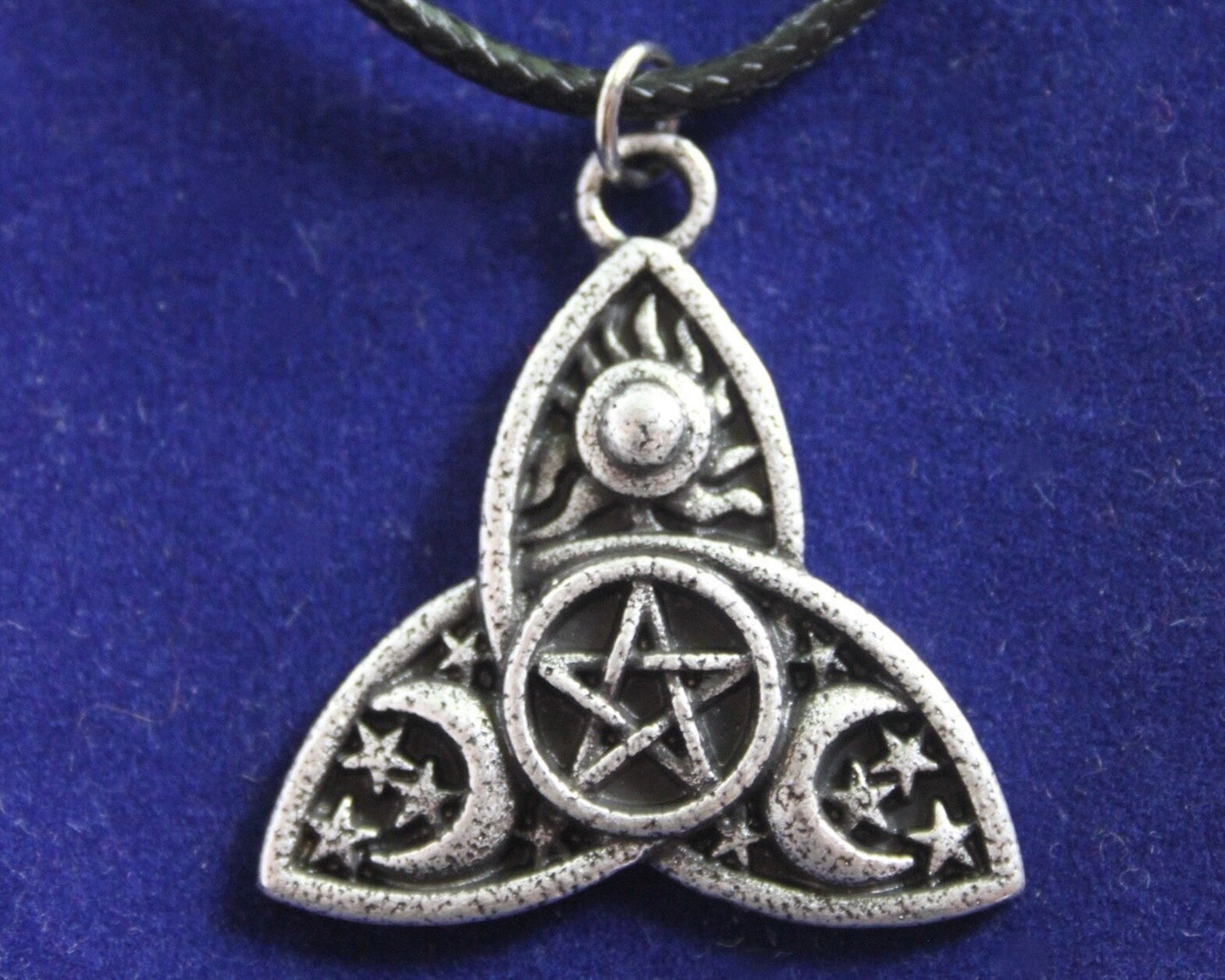 Triquetra Pentagram Pendant Necklace with Gift Pouch