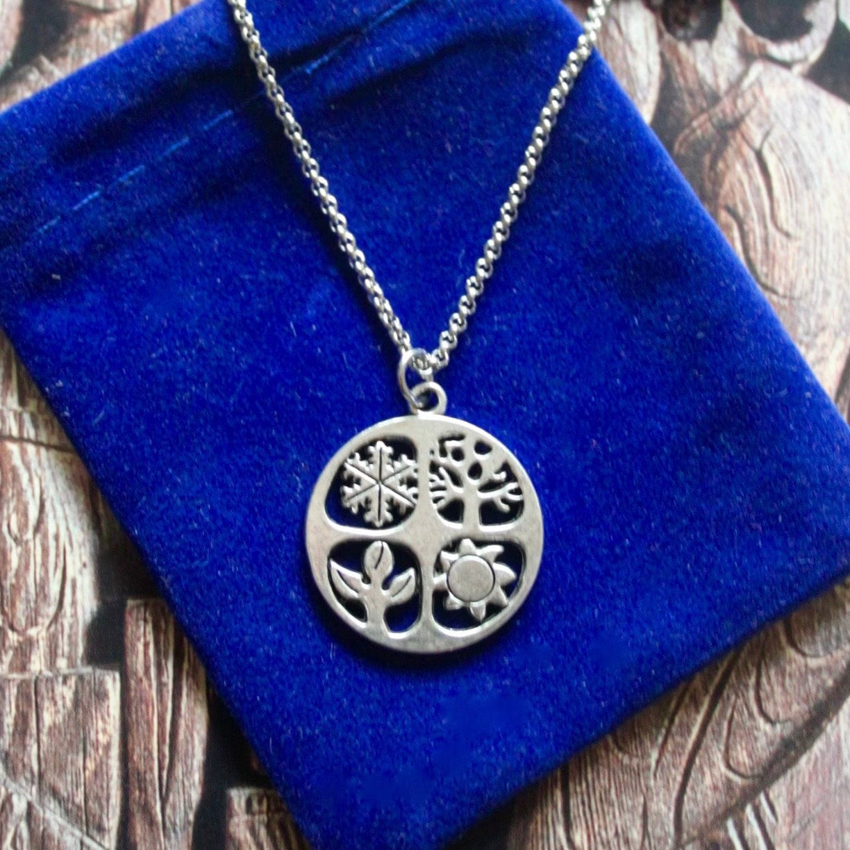 Four Seasons Pendant Necklace with Gift Pouch