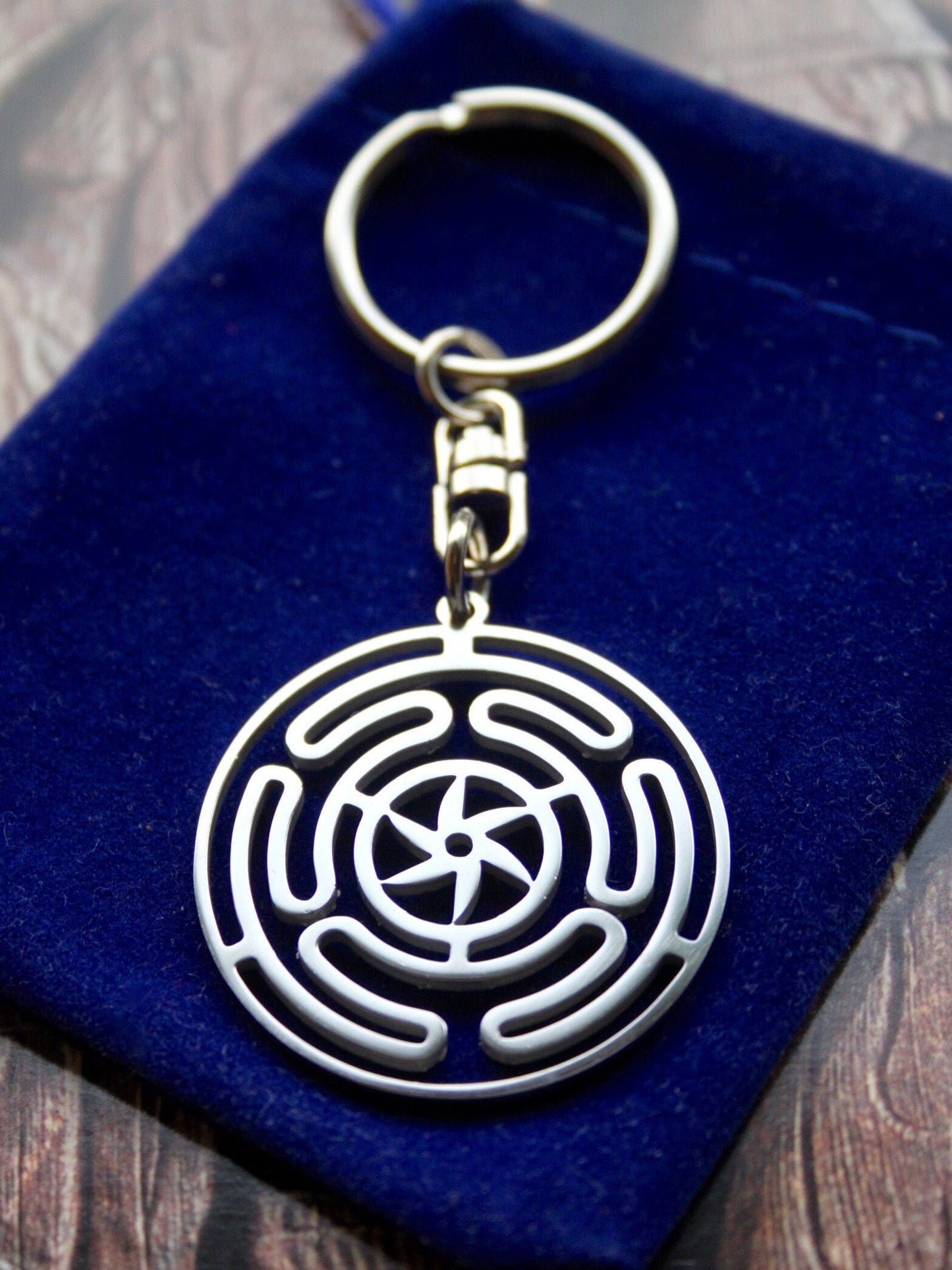 Hekate Wheel Keyring with Gift Pouch