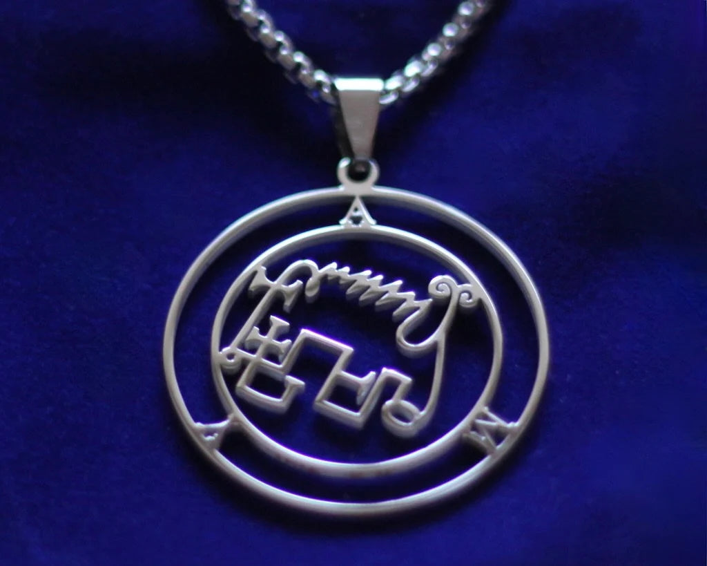 amy sigil silver pendant necklace