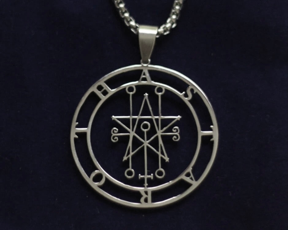 astaroth sigil silver pendant necklace