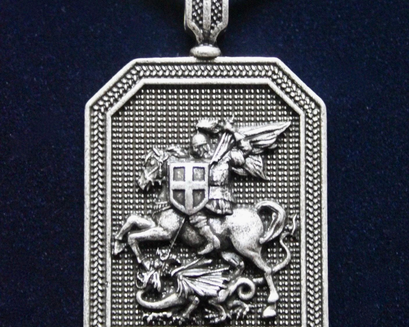 Saint George Metal Keyring with Gift Pouch