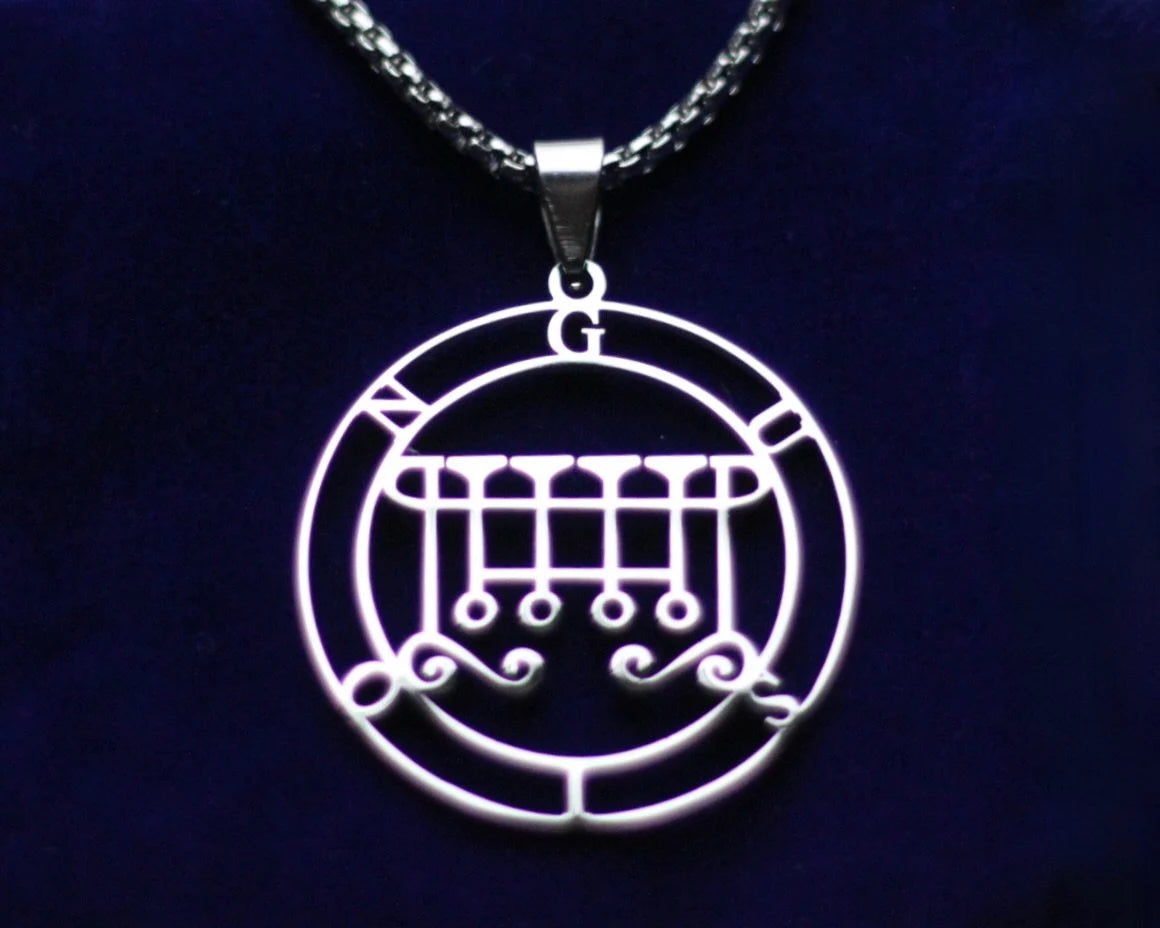 gusion sigil silver pendant necklace