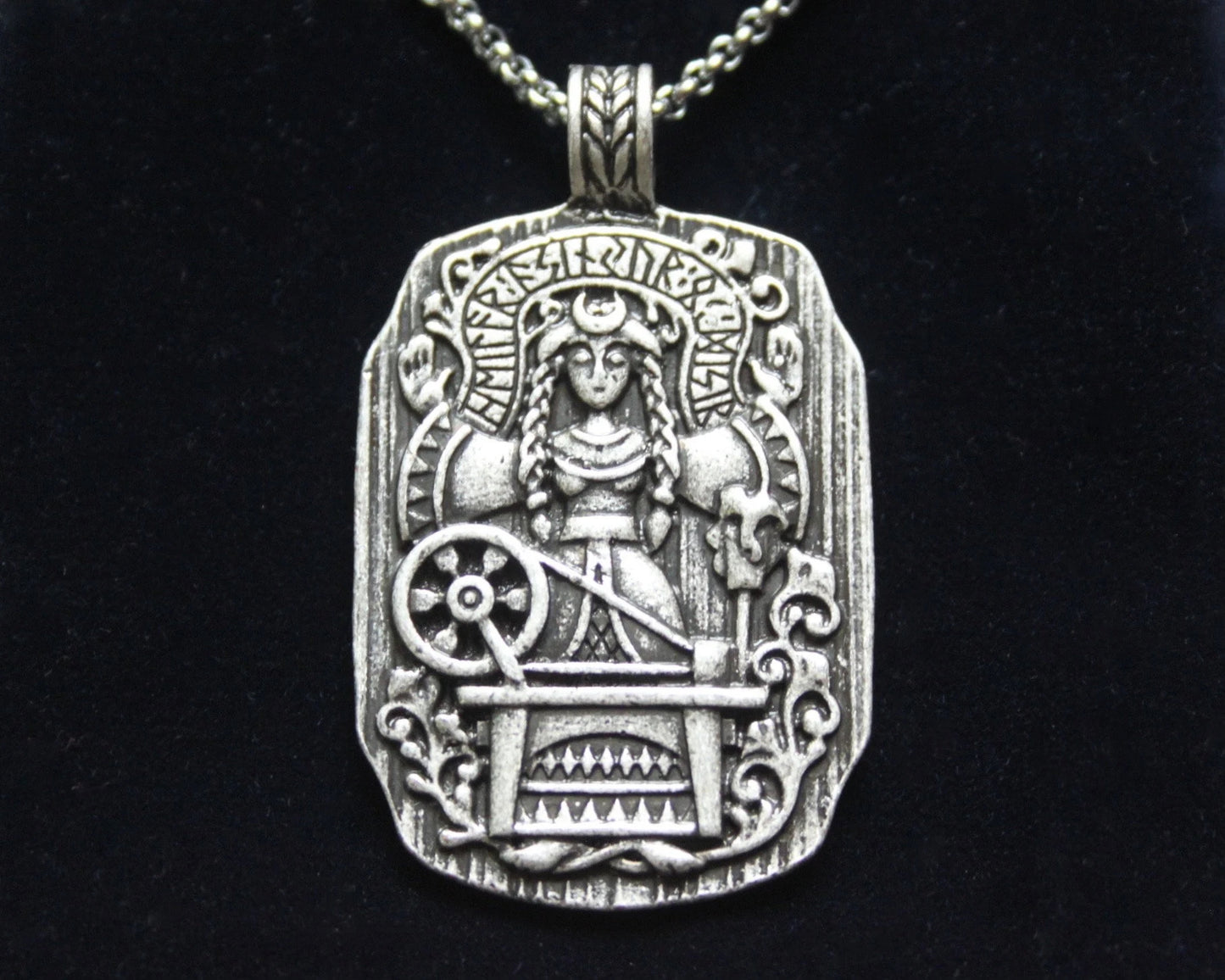 Viking Goddess Frigg Pendant Necklace with Gift Pouch