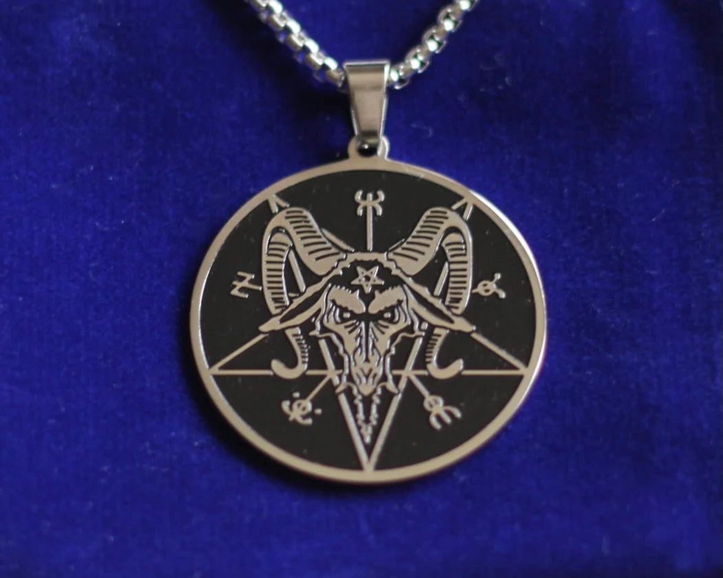 Baphomet Pendant Necklace with Gift Pouch
