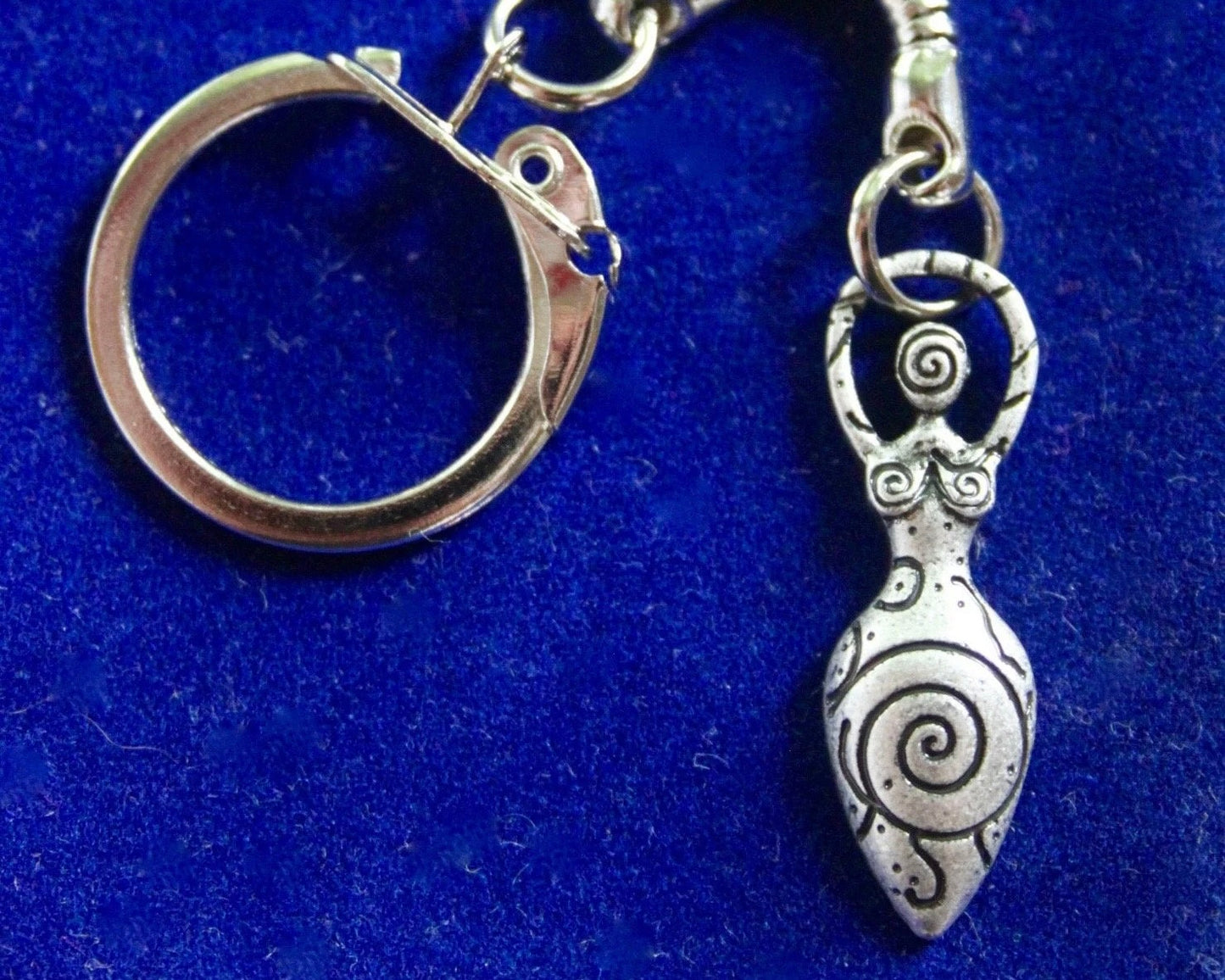 Small Spiral Goddess Keyring with Gift Pouch