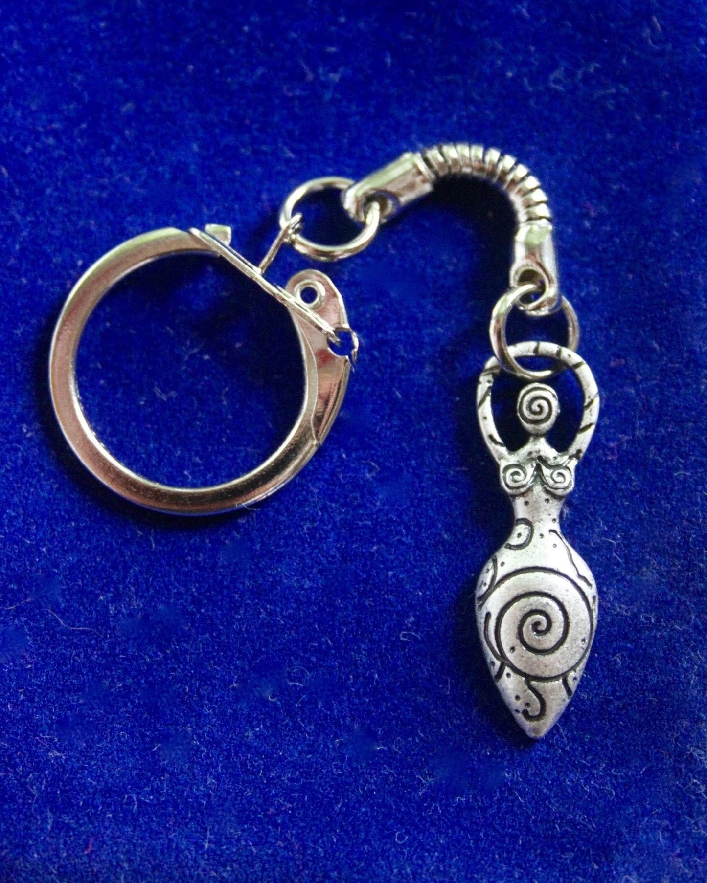 Small Spiral Goddess Keyring with Gift Pouch