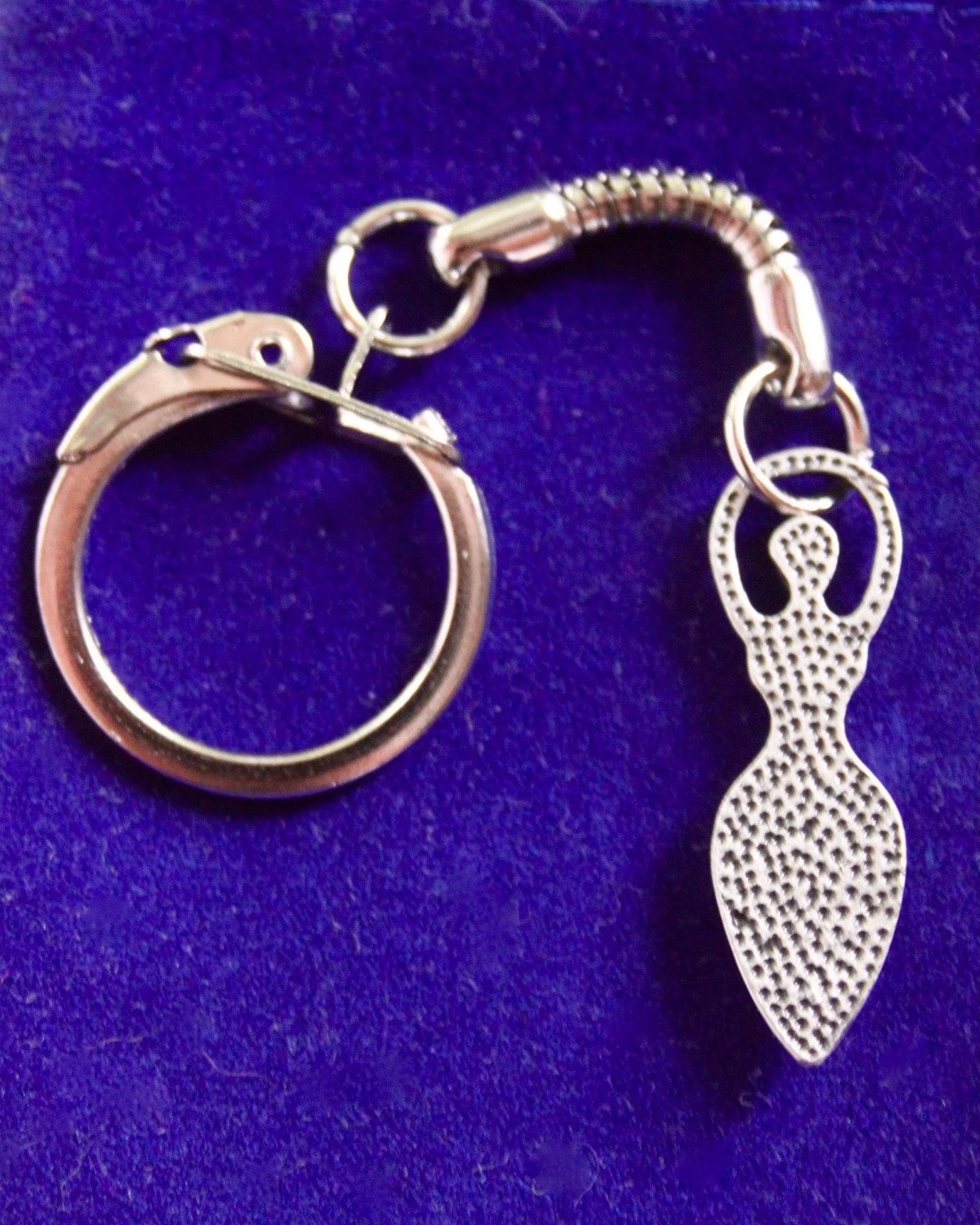 Small Spiral Goddess Keyring with Gift Pouch