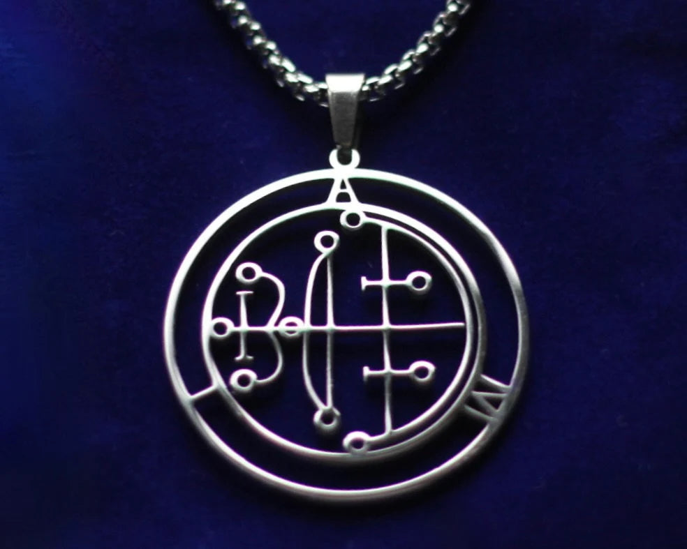 aim sigil silver pendant necklace