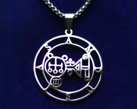 amdusias sigil silver pendant necklace