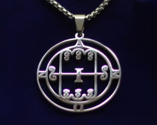 amon sigil silver pendant necklace