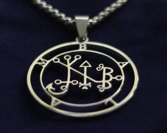 balam sigil silver pendant necklace