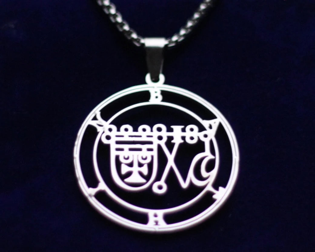 bathin sigil silver pendant necklace