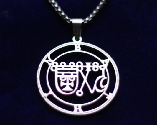bathin sigil silver pendant necklace