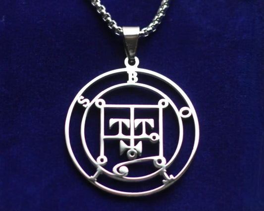 botis sigil silver pendant necklace