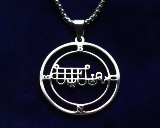 bune sigil silver pendant necklace