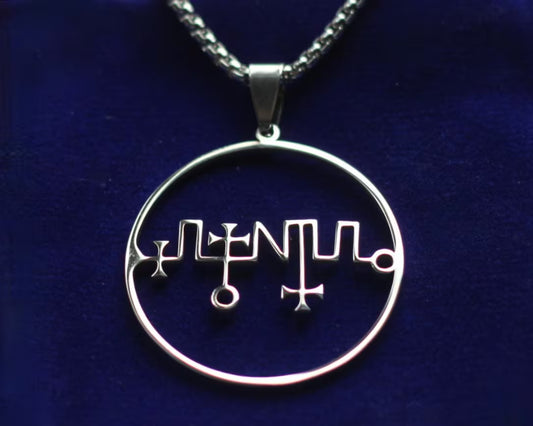 dagon sigil silver pendant necklace