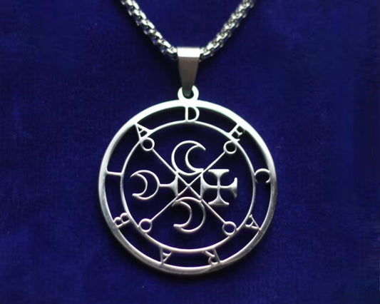 decarabia sigil silver pendant necklace