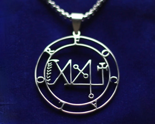 focalor sigil silver pendant necklace