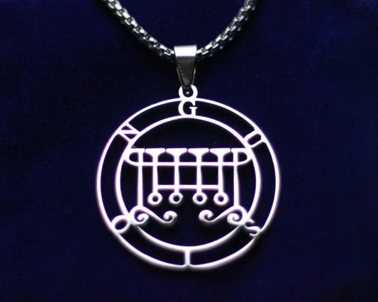 gusion sigil silver pendant necklace
