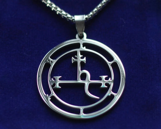 lilith sigil silver pendant necklace