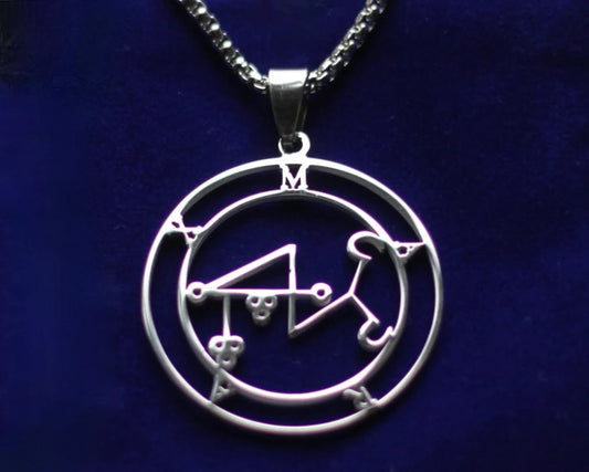 marax sigil silver pendant necklace