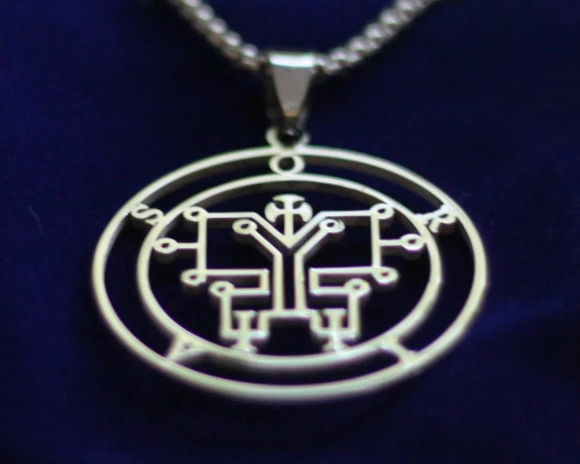 orias sigil silver pendant necklace