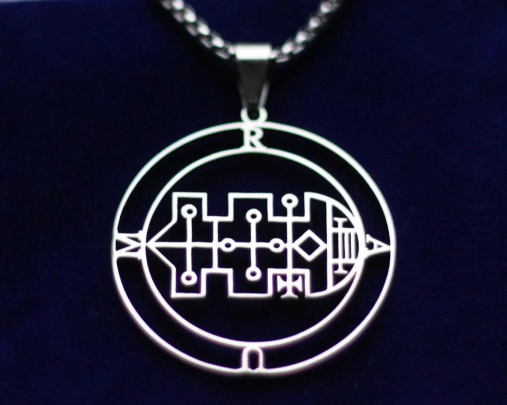 raum sigil silver pendant necklace
