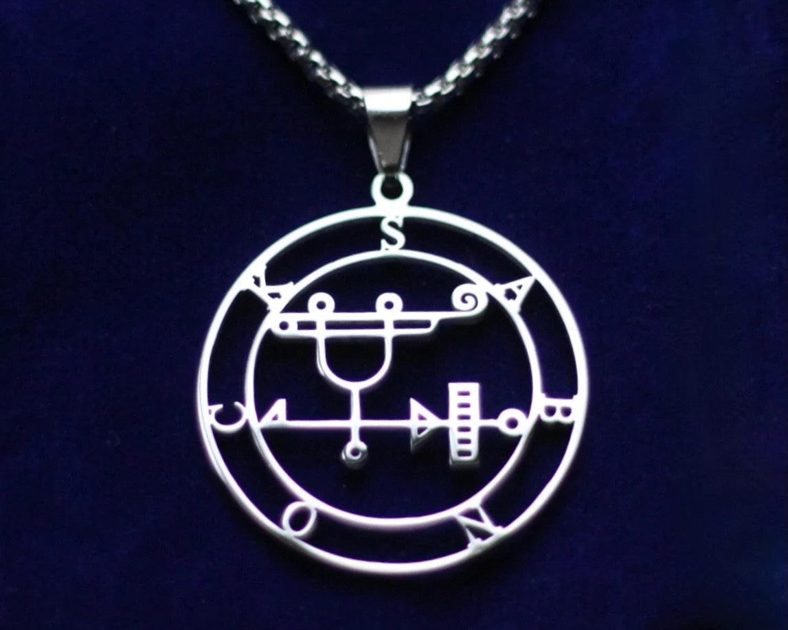 sabnock sigil silver pendant necklace