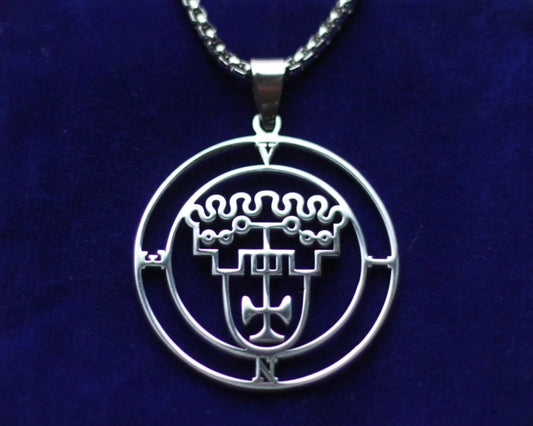 vine sigil silver pendant necklace